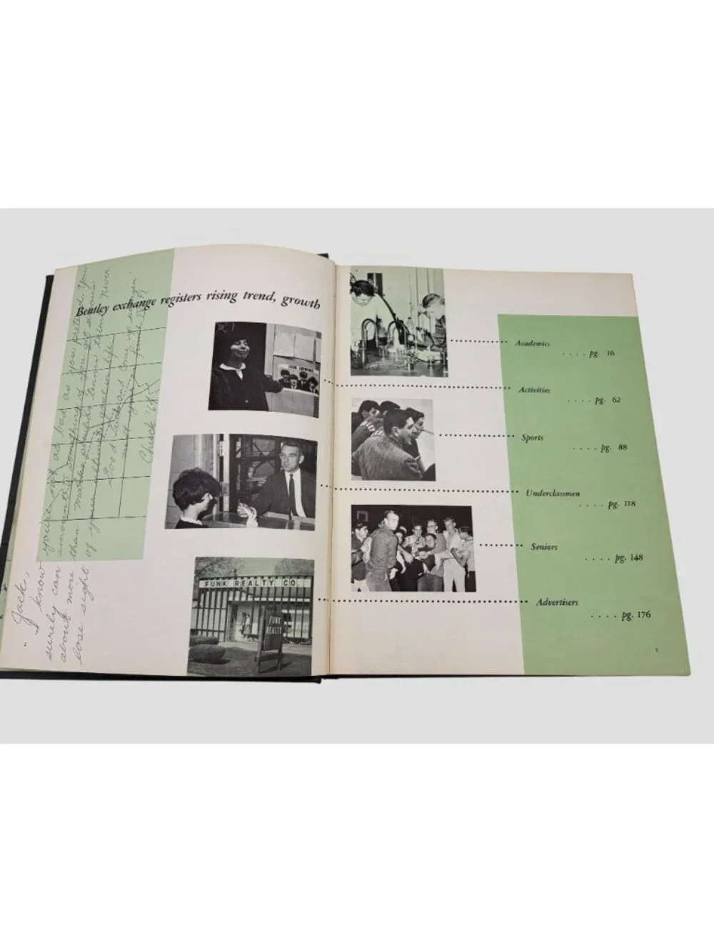 1964 Pioneer Bentley High School Livonia Michigan Yearbook Signed Vintage Annual